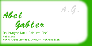 abel gabler business card