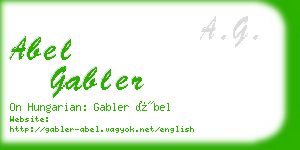 abel gabler business card